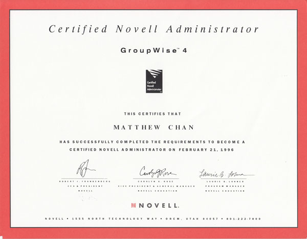 Novell CNA Groupwise 4