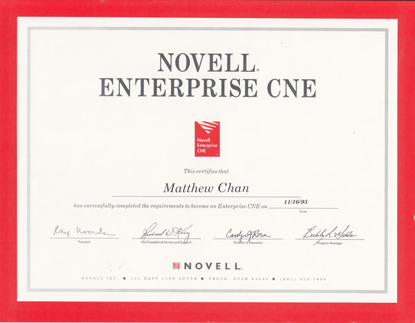 Novell Enterprise CNE